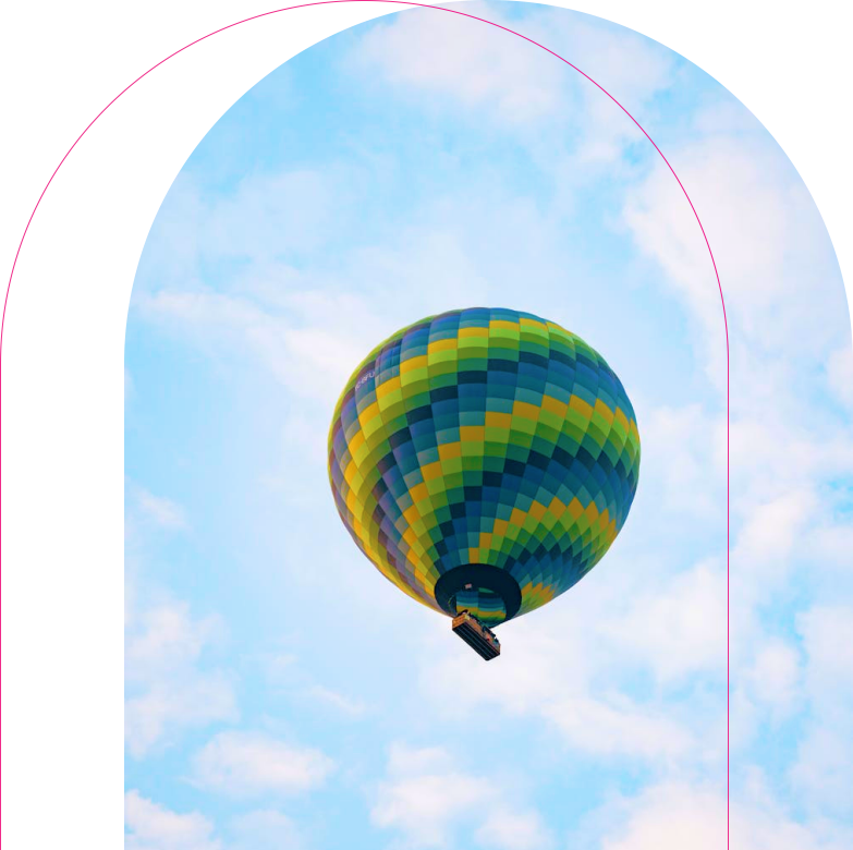 Un globo aeroestático volando