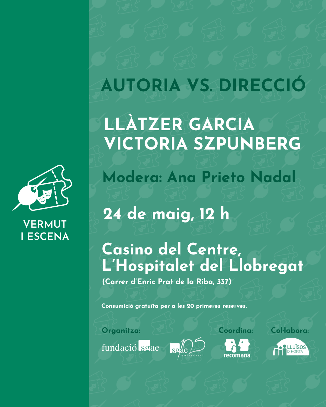 Llàtzer García y Victoria Szpunberg,  III diálogo Vermut i Escena