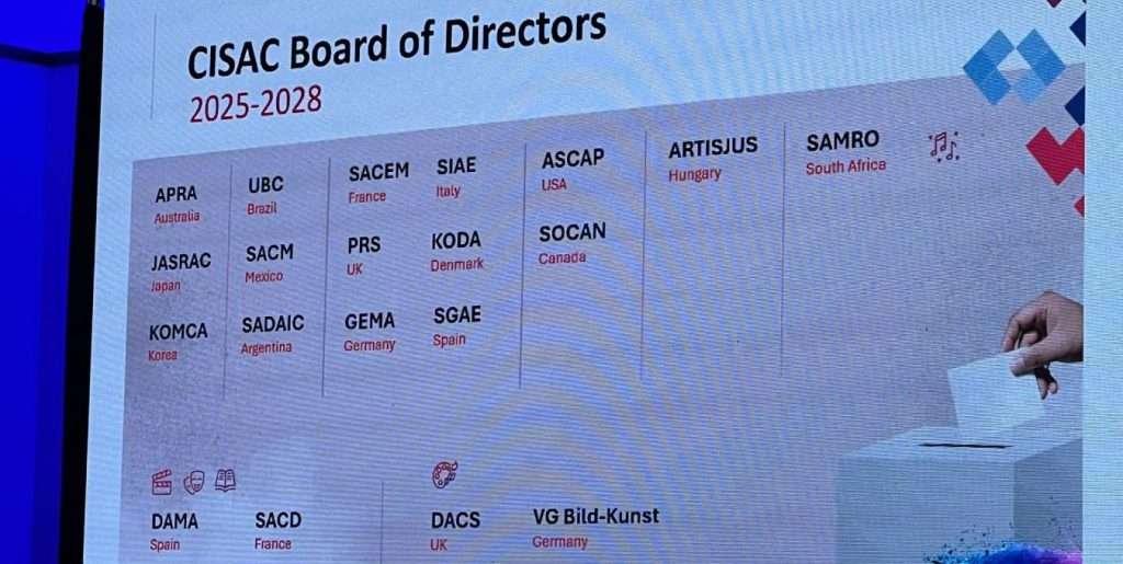 SGAE vuelve al Consejo de la CISAC